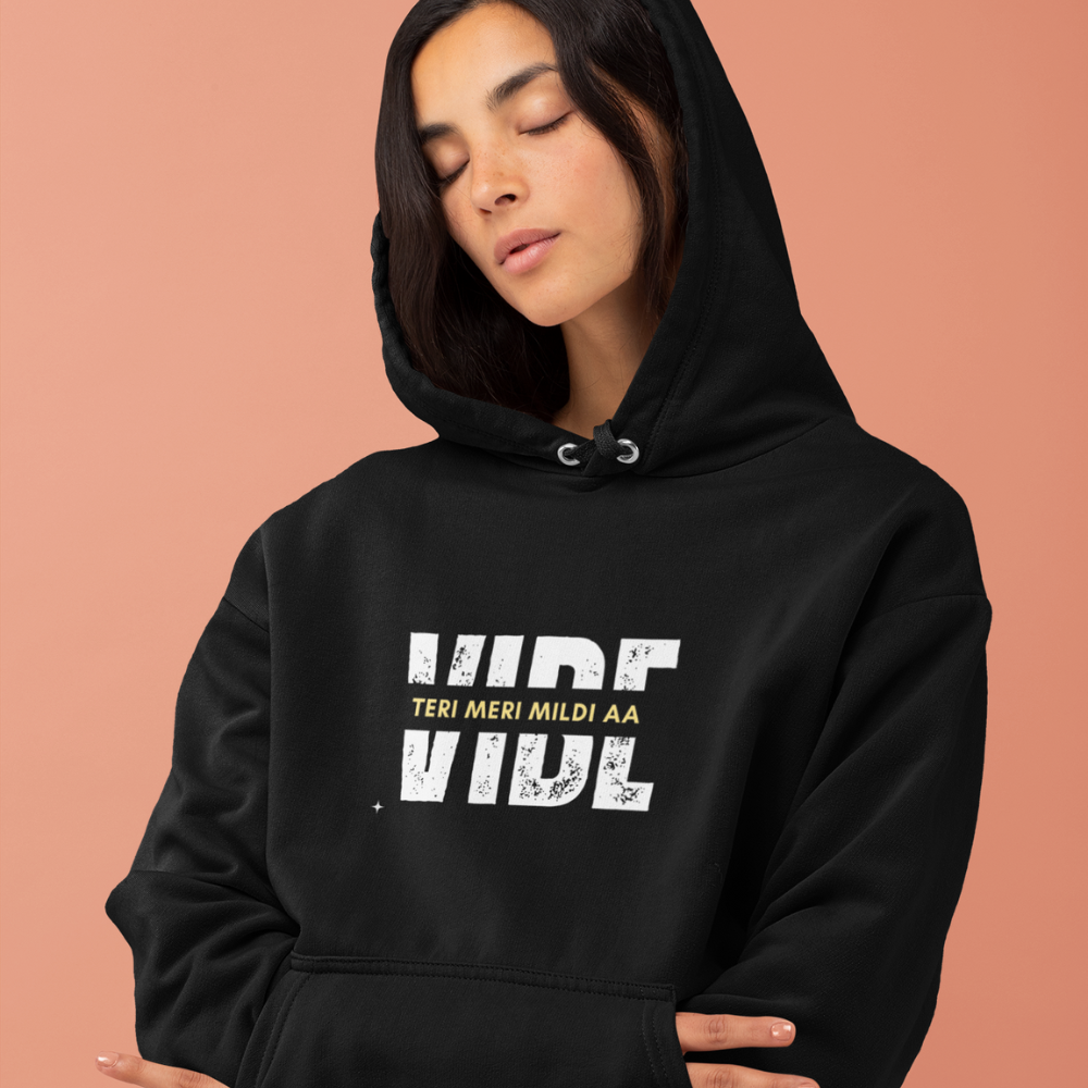 Vibe Teri Meri Mildi Aa| Unisex Heavy Blend⢠Hooded Sweatshirt - ThePrintMasters