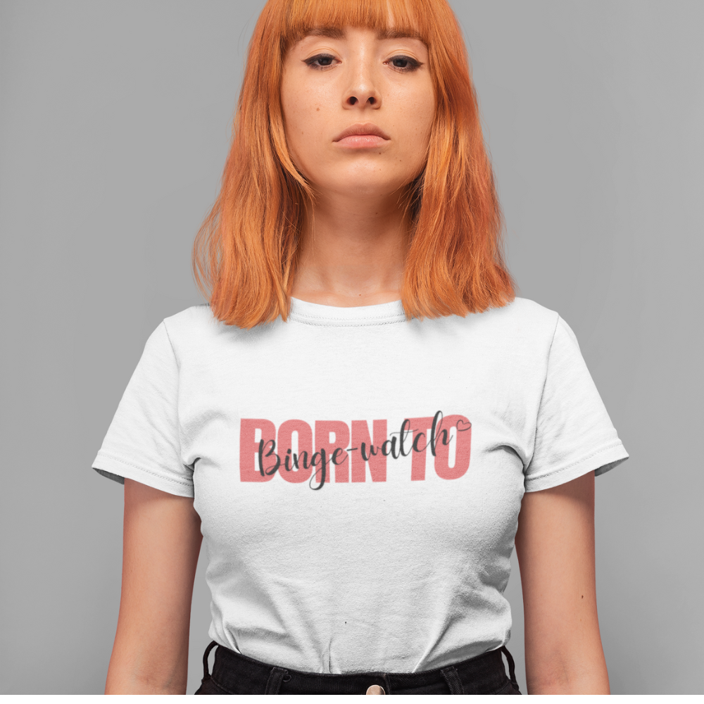 Born to binge watch | Unisex Heavy Cotton Tee - ThePrintMasters