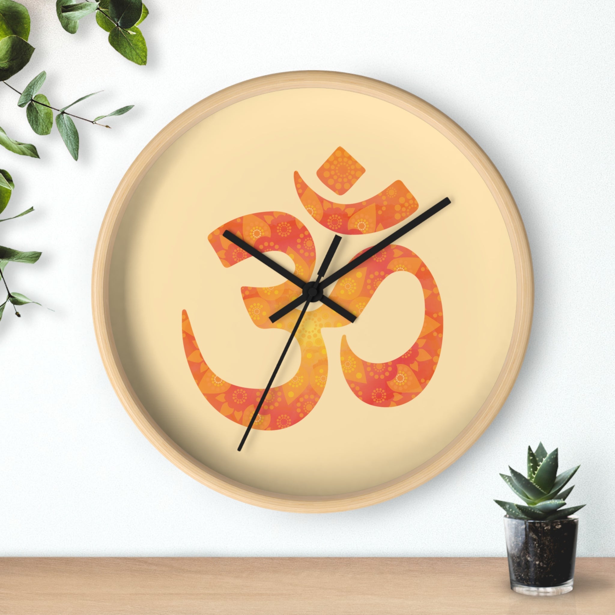 Om Nordic Clock | Aesthetic Wall Clock - ThePrintMasters - ThePrintMasters