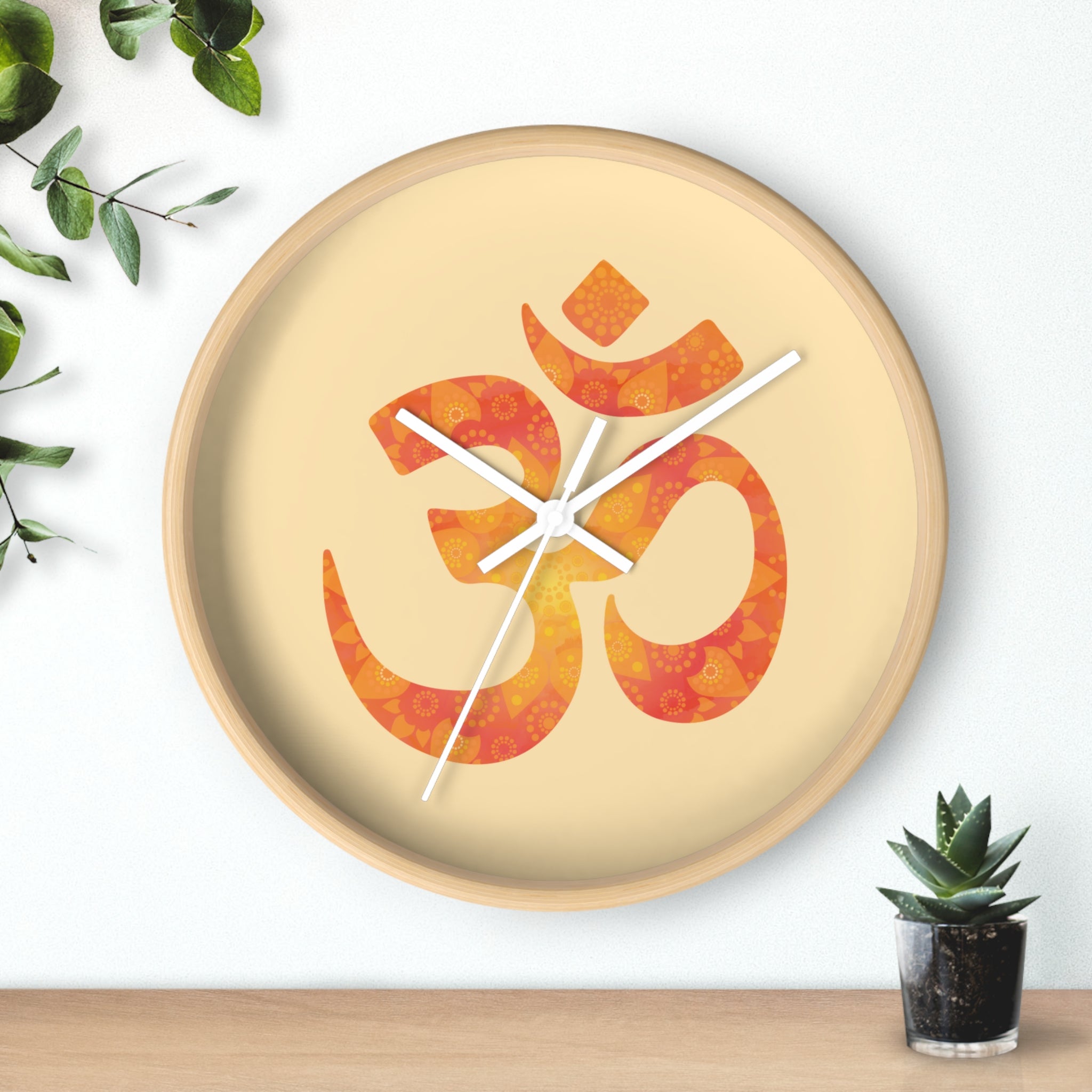 Om Nordic Clock | Aesthetic Wall Clock - ThePrintMasters - ThePrintMasters