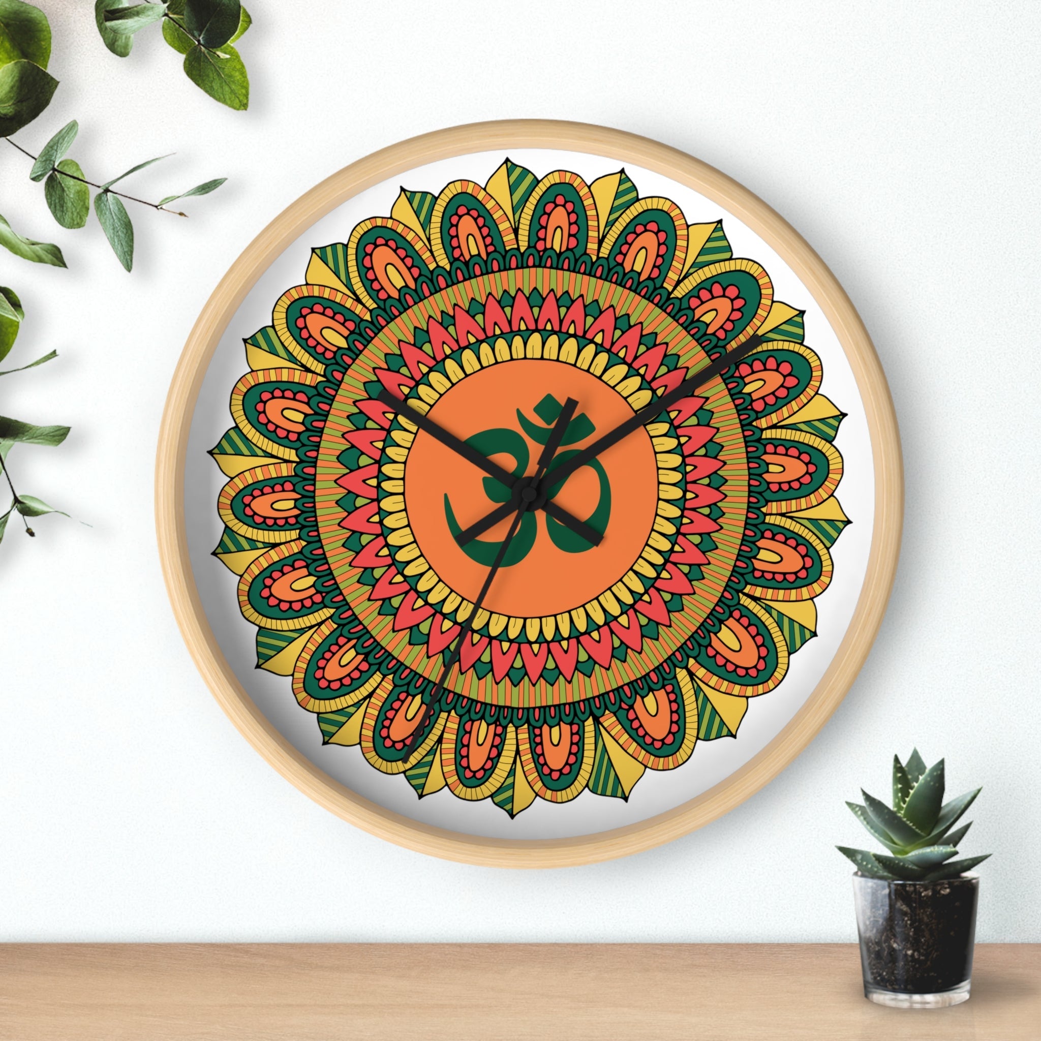 Om Symbol Clock | Aesthetic Wall Clock - ThePrintMasters - ThePrintMasters