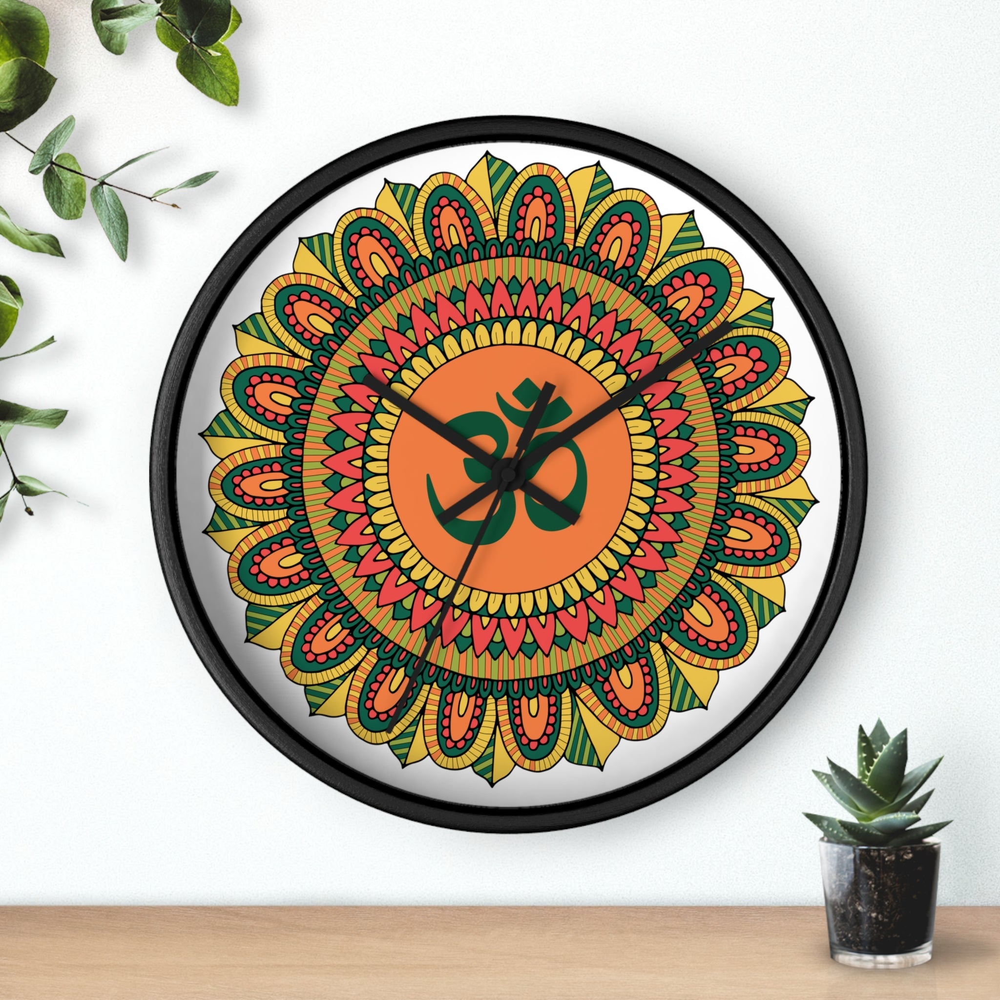 Om Symbol Clock | Aesthetic Wall Clock - ThePrintMasters - ThePrintMasters