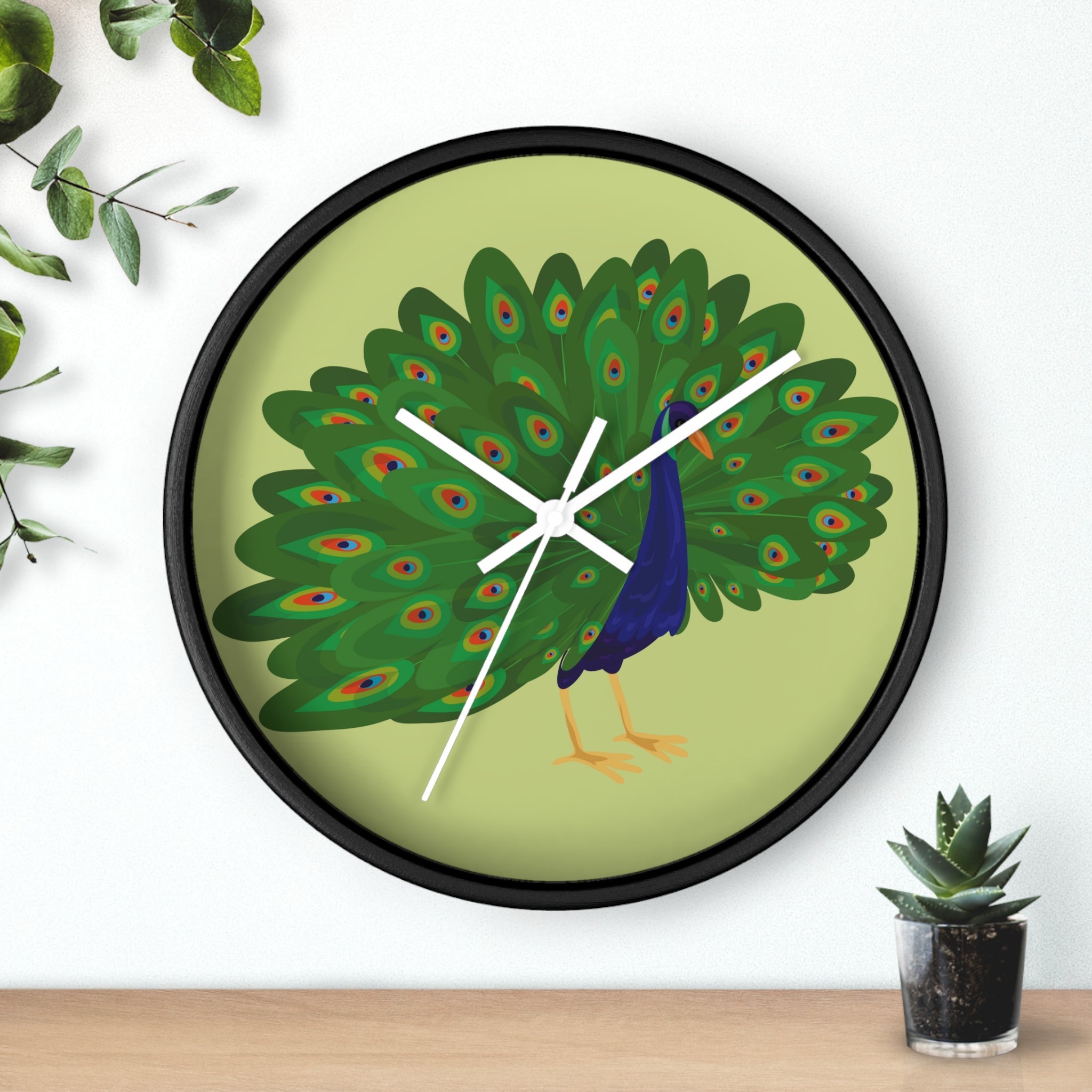 Peacock Obsession | Wall Clock - ThePrintMasters - ThePrintMasters