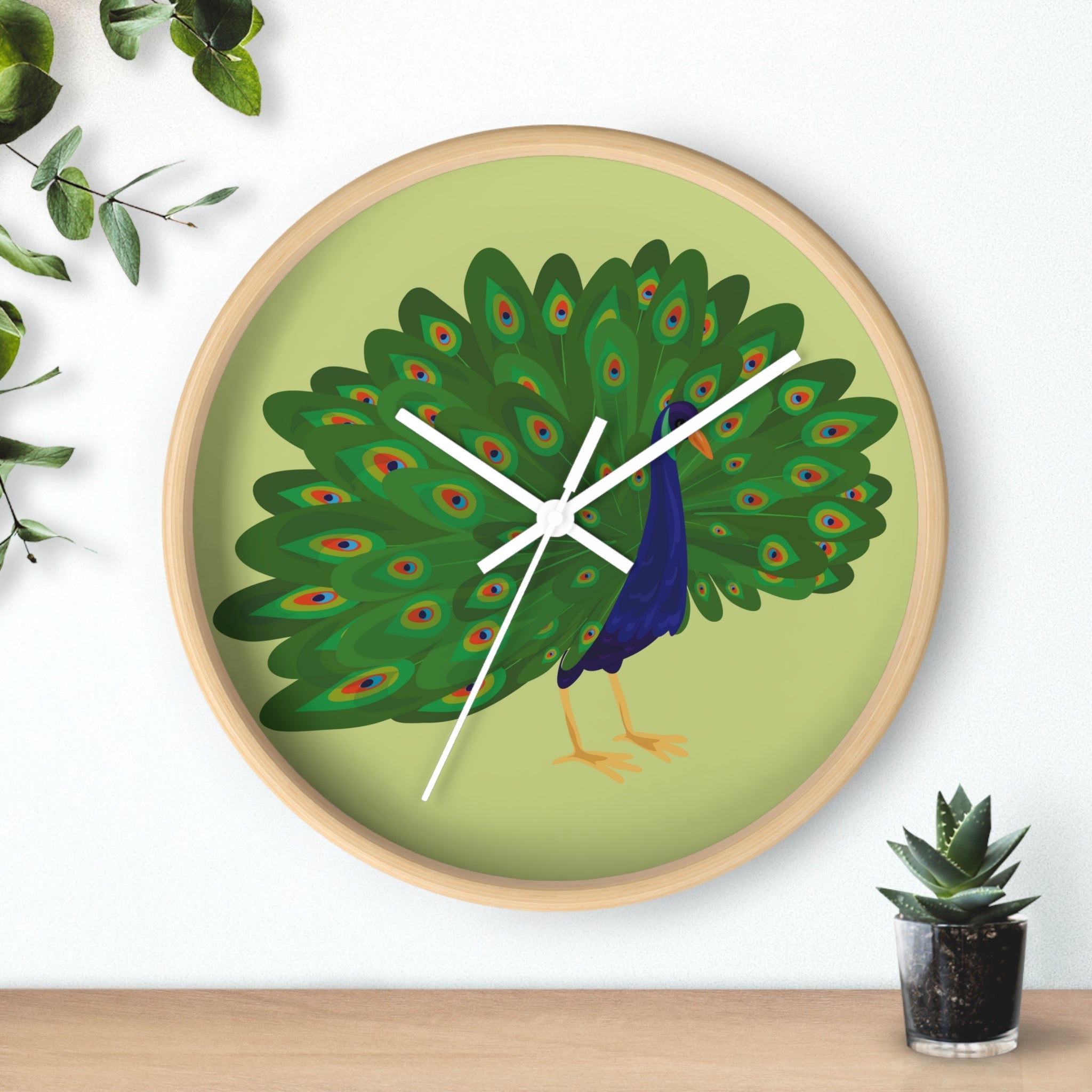 Peacock Obsession | Wall Clock - ThePrintMasters - ThePrintMasters