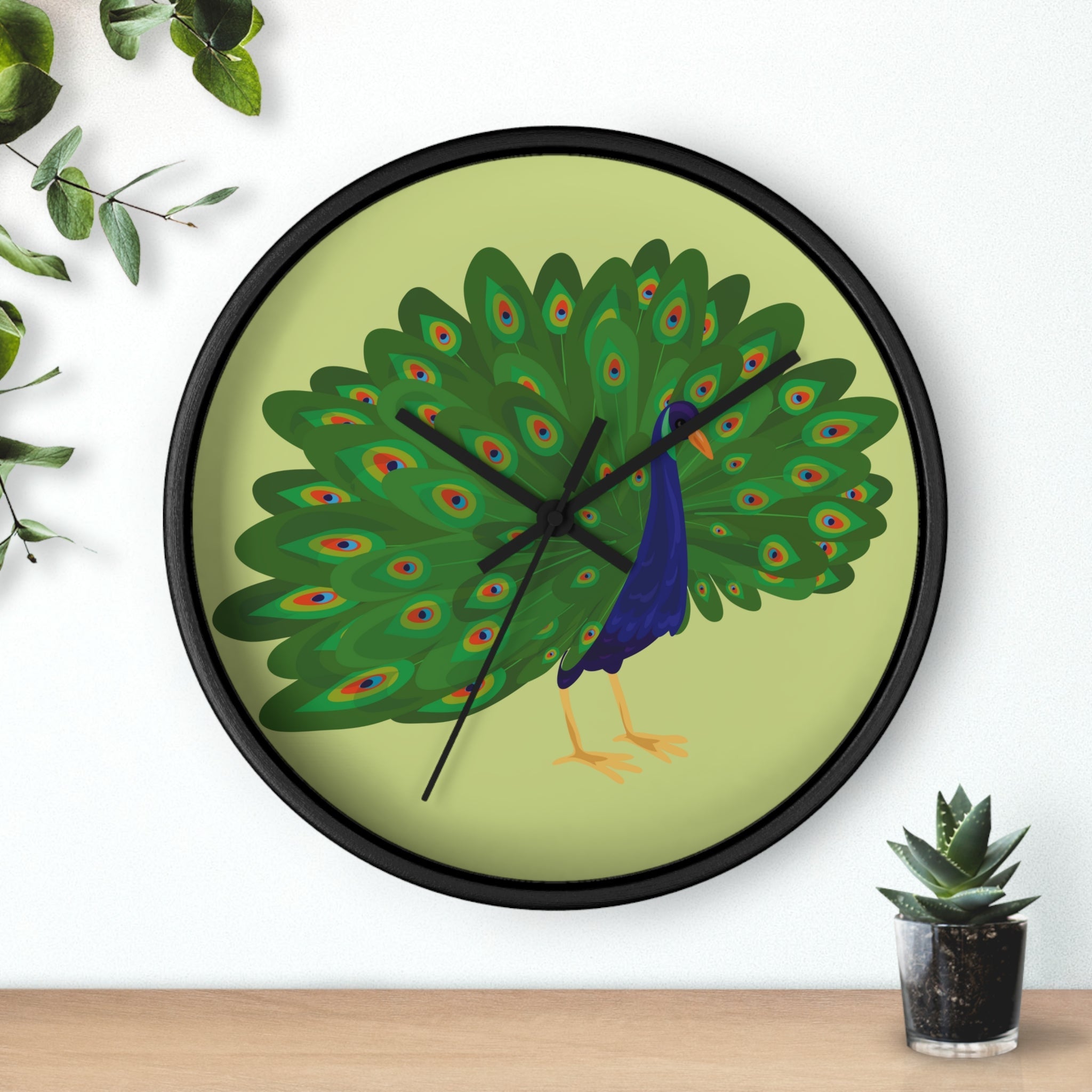 Peacock Obsession | Wall Clock - ThePrintMasters - ThePrintMasters