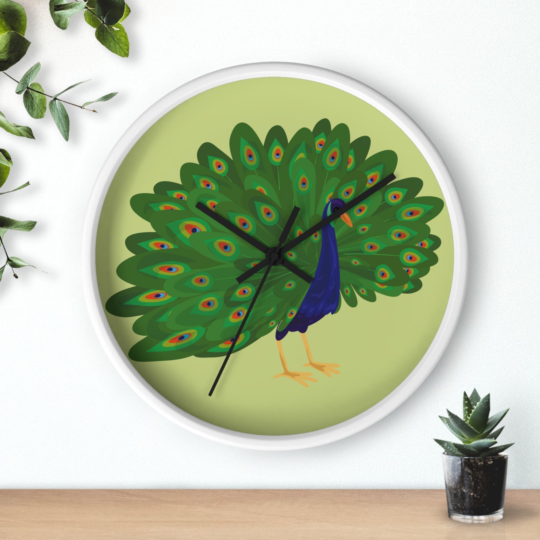 Peacock Obsession | Wall Clock - ThePrintMasters - ThePrintMasters