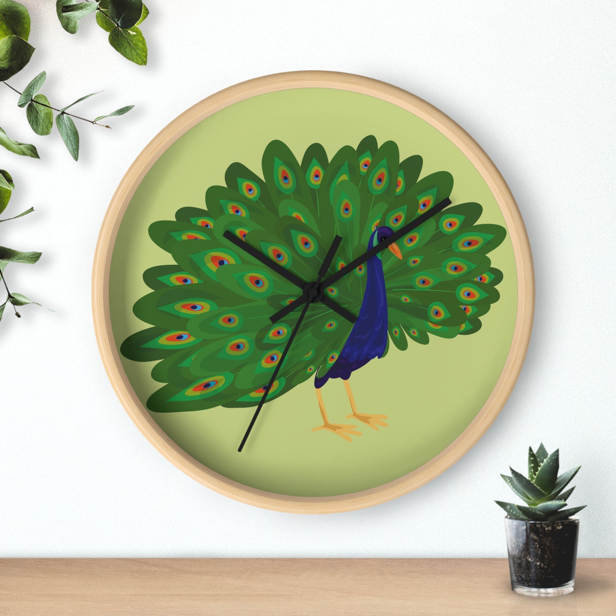 Peacock Obsession | Wall Clock - ThePrintMasters - ThePrintMasters