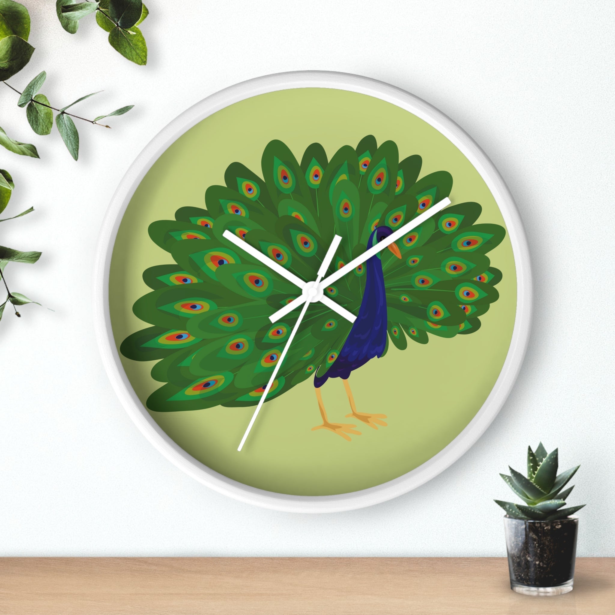 Peacock Obsession | Wall Clock - ThePrintMasters - ThePrintMasters