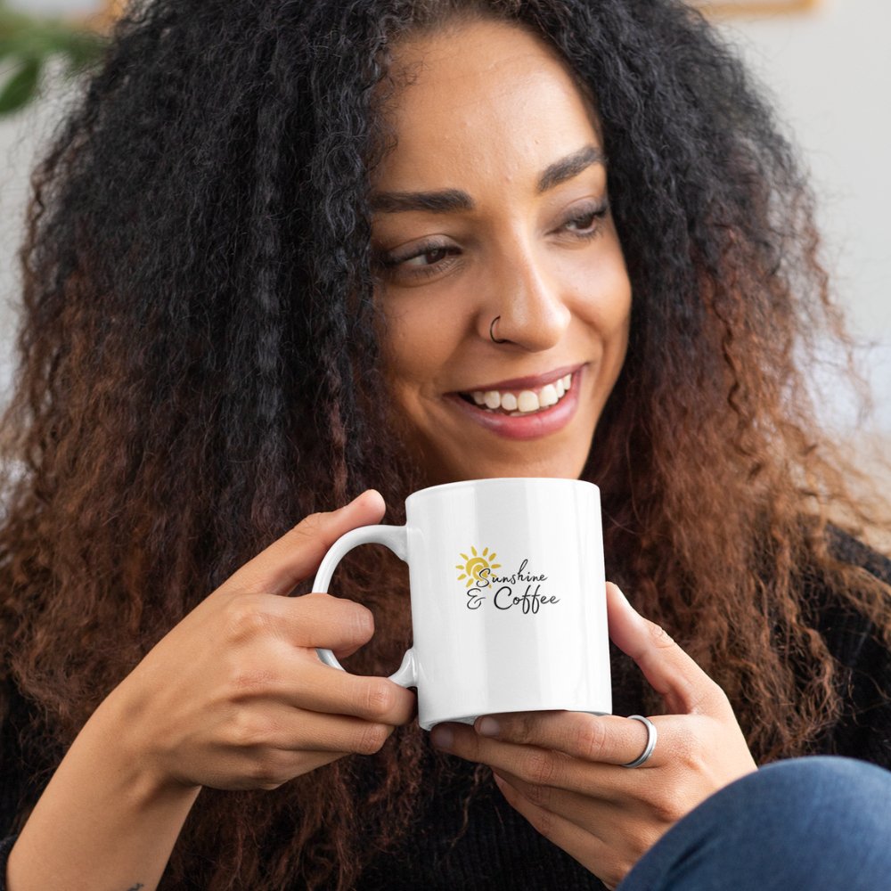 Sunshine & Coffee | Ceramic Mug 11oz - ThePrintMasters - ThePrintMasters