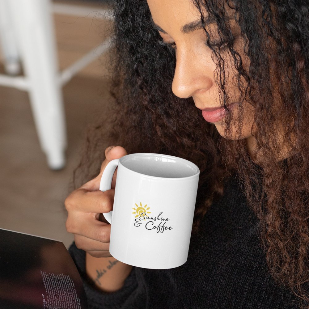 Sunshine & Coffee | Ceramic Mug 11oz - ThePrintMasters - ThePrintMasters