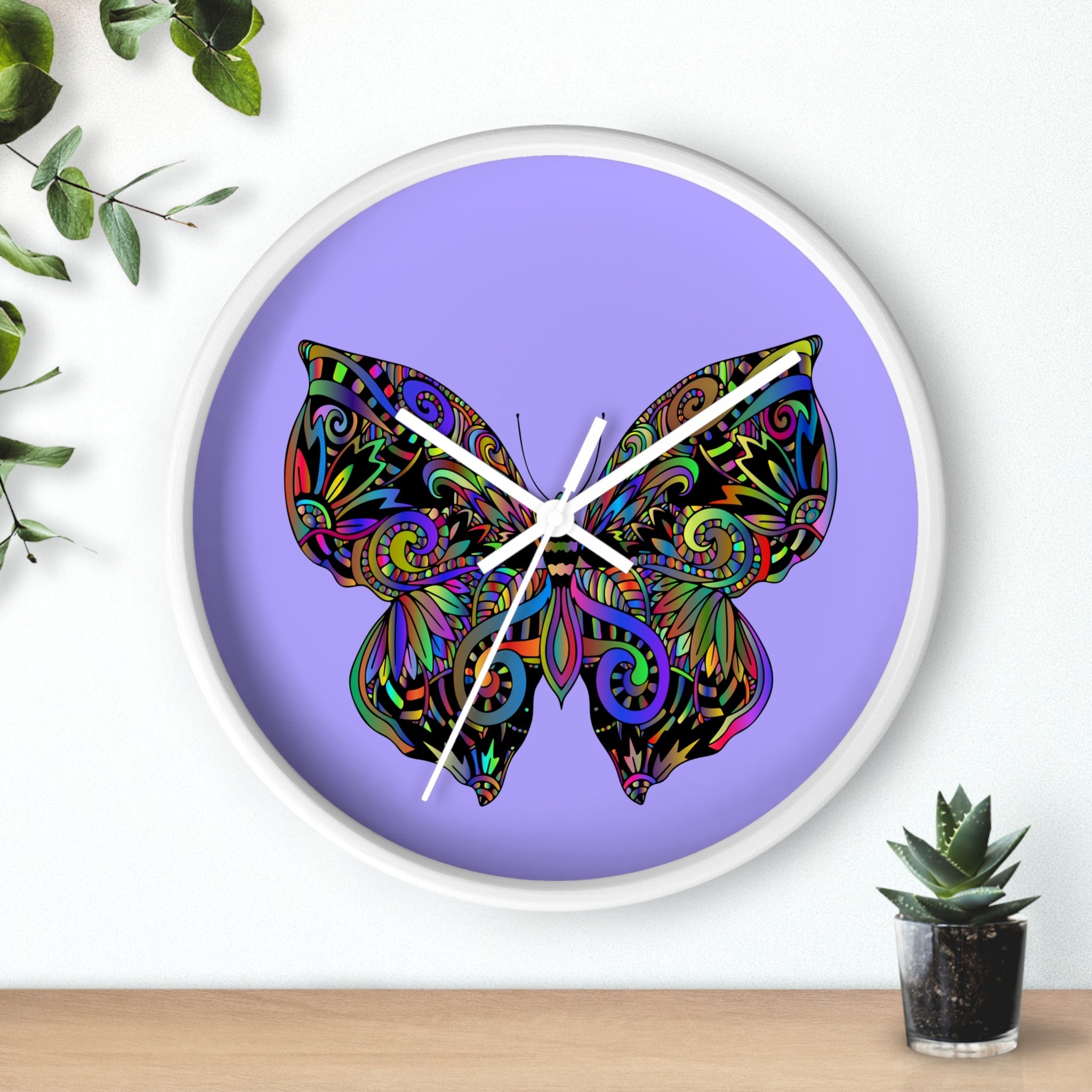 Winged Mandala | Aesthetic Wall Clock - ThePrintMasters - ThePrintMasters