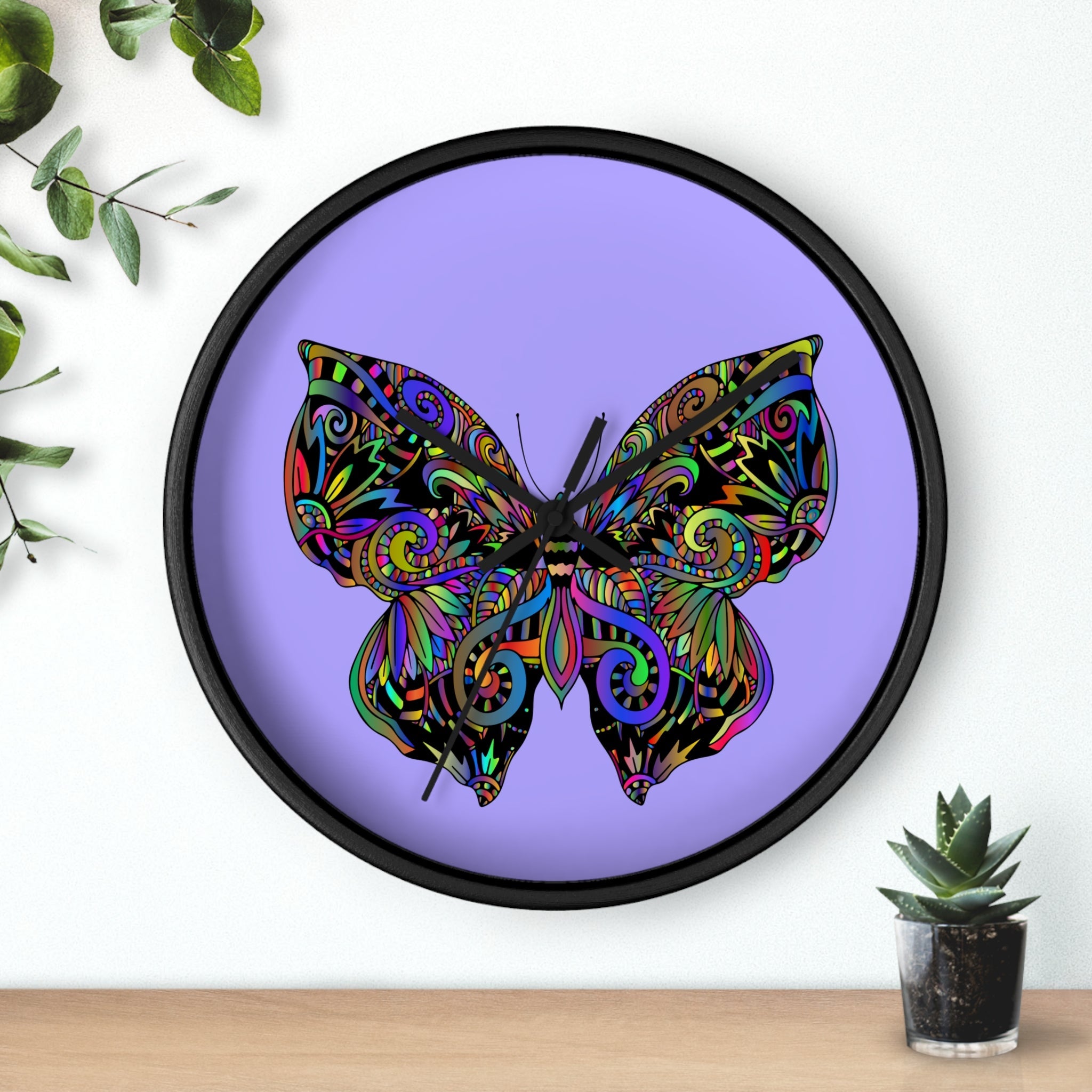 Winged Mandala | Aesthetic Wall Clock - ThePrintMasters - ThePrintMasters