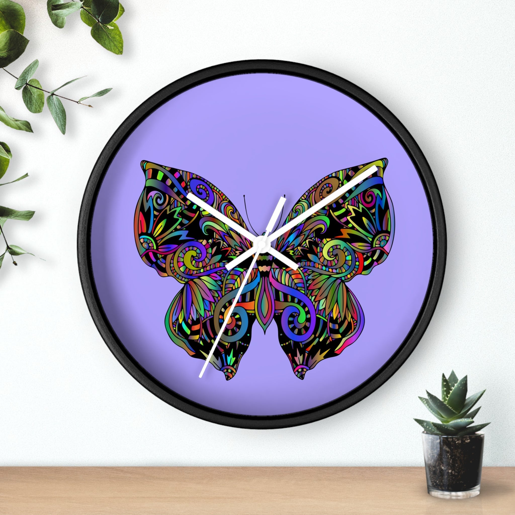 Winged Mandala | Aesthetic Wall Clock - ThePrintMasters - ThePrintMasters